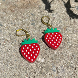 Red Strawberry Earrings