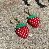 Red Strawberry Earrings