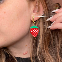 Red Strawberry Earrings