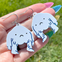 Snow Golem Dangle Earrings