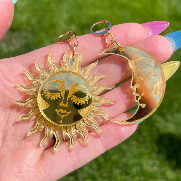 Sun and Moon Earrings