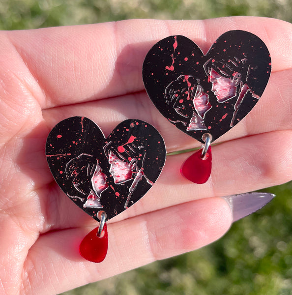 Three Cheers Heart Shaped Stud Earrings