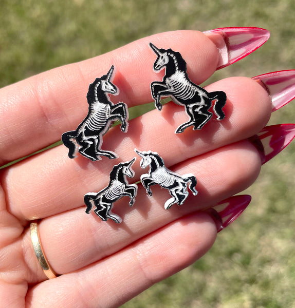 Skeleton stud deals earrings